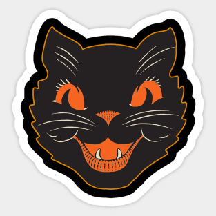 Vintage Halloween Cat Sticker